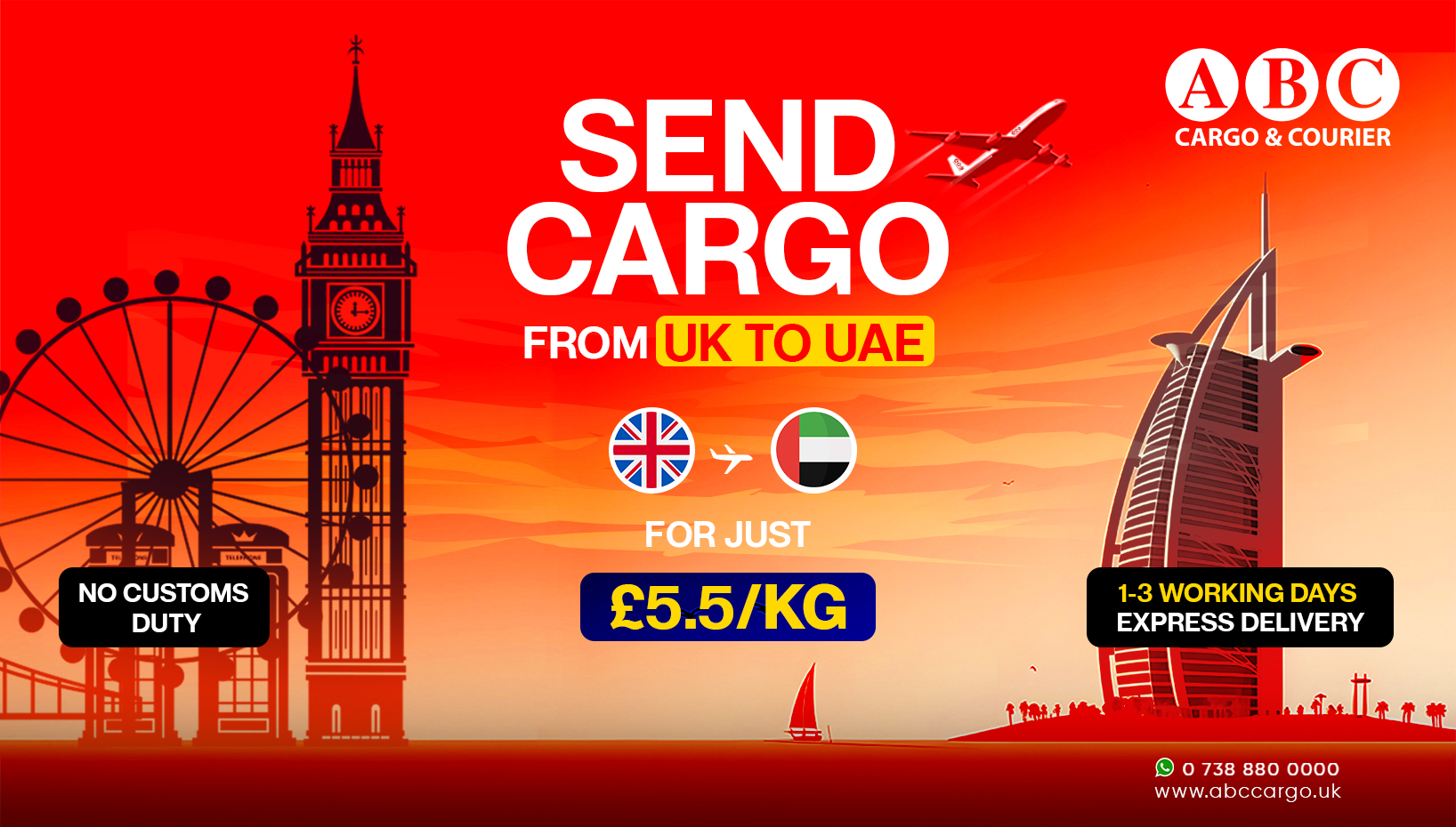 express air cargo from UK to UAE